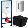 Инсталляция Grohe 38772001 + унитаз Ganzer GZ19322-C безободковый с сиденьем