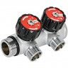 Коллектор распределительный с клапанами 3/4", 2 отвода 1/2" ROMMER