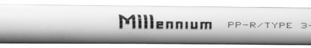 Труба полипропиленовая армированная стекловолокном PN20 25х3,5, штанга 4 м Millennium