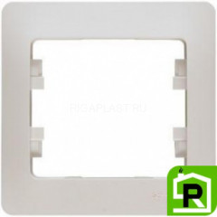 Рамка 1-ая (одинарная), Молочный, серия Glossa, Schneider Electric