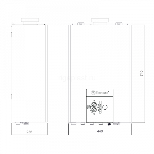 Котел газовый настенный Thermex JUMP F24 Wi-Fi, двухконтурный