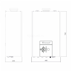Котел газовый настенный Thermex JUMP F24 Wi-Fi, двухконтурный
