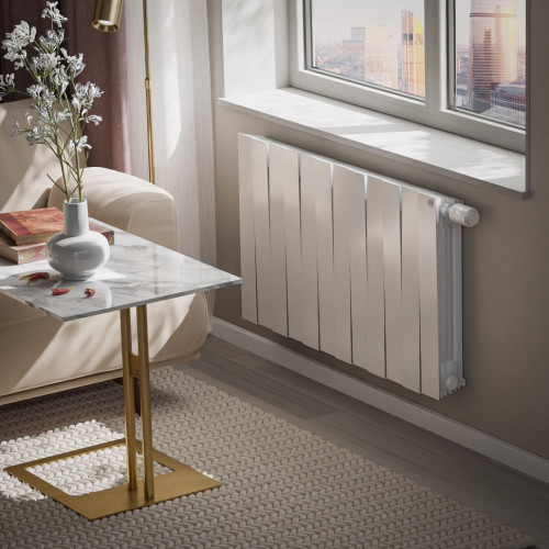 Радиатор биметаллический Royal Thermo PianoForte 500 Bianco Traffico 12 секций, нижнее подключение VDR80