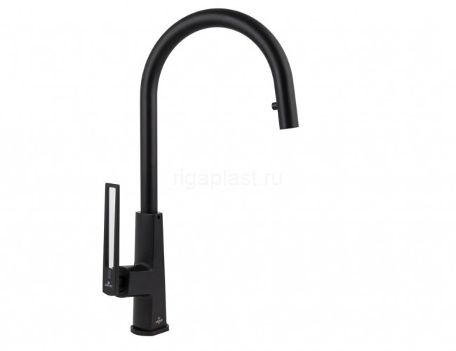Смеситель для кухни Merkur Black Matt с выдвижной лейкой KAISER 27166-2