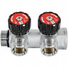 Коллектор распределительный с клапанами 3/4", 2 отвода 3/4" ЕК ROMMER
