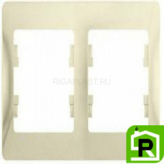 Рамка 2-ая (двойная), Молочный, серия Glossa, Schneider Electric