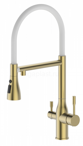 Смеситель для кухни ViEiR V15050-S, с подключением к фильтру, матовое золото