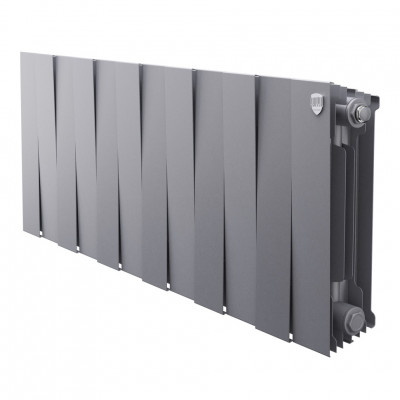 Радиатор биметаллический Royal Thermo PianoForte 300 Silver Satin 12 секций, боковое подключение