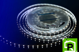Лента светодиодная LUX, 3528, 60 LED/м, 4,8 Вт/м, 12В, IP33, Холодный белый (6000K)