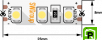 Лента со скотчем 3М светодиодная стандарт 3528, 120 LED/м, 9,6 Вт/м, 12В , IP20, Цвет: Желтый