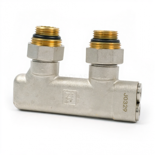Узел угловой перекрёстный 3/4" НР х 1/2" НР Zeissler