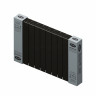 Радиатор биметаллический Rifar SUPReMO Ventil 500 10 секций, цвет Антрацит (чёрный) нижнее правое подключение