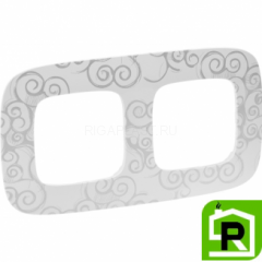 Рамка Legrand Valena Allure 2 поста Нарцисс хром 754342