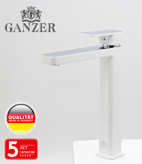 Смеситель для раковины-чаши GANZER GZ12016-F, белый