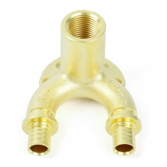 Угольник с креплением проточный 16x1/2" TIM, H-ZU1602F