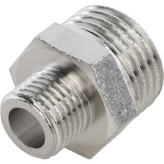 Ниппель переходной STOUT НН 1/2"×1/4", никелированный, SFT-0004-001214