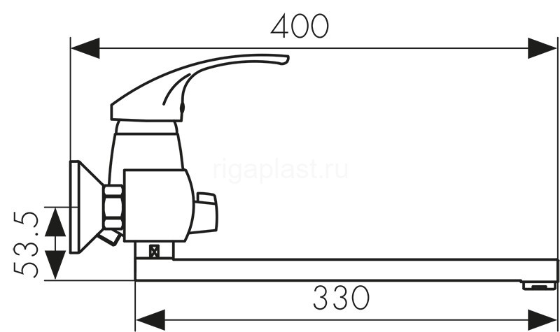 Смеситель для ванны Classic хром KAISER 16055