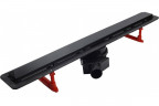 Душевой лоток Pestan Confluo Frameless Line 550 black glass хром, черный, в пол около стены