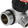 Коллектор распределительный с клапанами 3/4", 3 отвода 1/2" плоское уплотнение ROMMER
