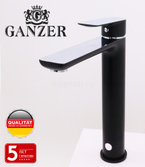 Смеситель для раковины-чаши GANZER GZ21012-C, черный хром