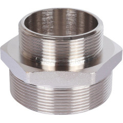 Ниппель переходной STOUT НН 2 1/2"×2", никелированный, SFT-0004-002122