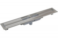 Душевой лоток AlcaPlast APZ1101-750 без решетки в пол около стены, выпуск прямой