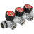Коллектор распределительный с клапанами 3/4", 3 отвода 3/4" ЕК ROMMER
