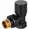 Клапан запорно-балансировочный Design 1/2, черный, угловой STOUT