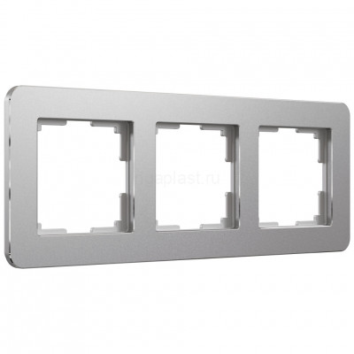 Рамка на 3 поста Werkel Platinum (алюминий) W0032606