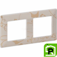 Рамка Legrand Valena Life 2 поста Ампир бежевый 754112