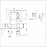Смеситель для душа GANZER GZ32101, скрытый монтаж, хром