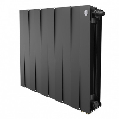 Радиатор биметаллический Royal Thermo PianoForte 500 Noir Sable 10 секций, нижнее подключение VDR80