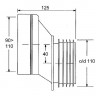 Труба фановая 125 мм с манжетой и 40 мм смещением, вход 97-107 мм, выход внутрь 110 мм трубы McAlpine
