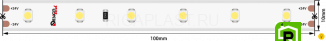 Лента светодиодная LUX, 3528, 60 LED/м, 4,8 Вт/м, 24В, IP65, Нейтральный белый (4000K)
