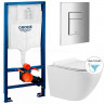 Инсталляция Grohe 38772001 + унитаз Ganzer GZ19221 безободковый торнадо с сиденьем