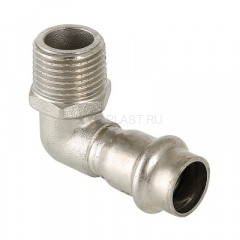 Пресс-угольник с наружной резьбой из нержавеющей стали Valtec O 18 мм x 3/4"