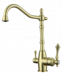 Смеситель для кухни GANZER GZ77122-D, с подключением к фильтру, бронза