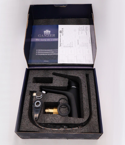 Смеситель для раковины GANZER GZ24011-C, черный