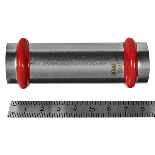 Муфта надвижная ROMMER 22 мм из нержавеющей стали, RSS-0019-000022
