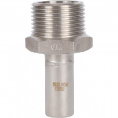 Вставка переходная ROMMER НПр-НР 18 мм x 1" из нержавеющей стали, RSS-0024-000181