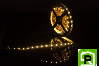 Лента со скотчем 3М светодиодная стандарт 3528, 60 LED/м, 4,8 Вт/м, 12В , IP20, Цвет: Теплый белый