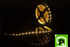 Лента со скотчем 3М светодиодная стандарт 3528, 60 LED/м, 4,8 Вт/м, 12В , IP20, Цвет: Теплый белый