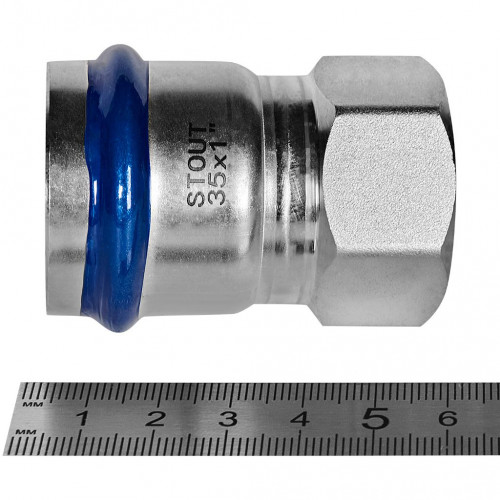 Переходник STOUT ВПр-ВР, 35 мм x 1 дюйм, из нержавеющей стали, SSS-2022-000351