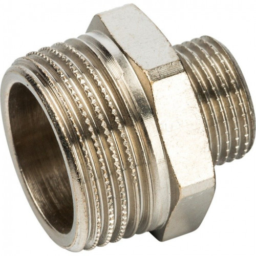 Ниппель НН переходной 3/4х3/8, никелированный STOUT SFT-0004-003438