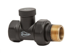 Клапан радиаторный запорный прямой Black 1/2", черный Arrowhead