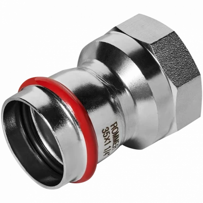 Переходник ВПр-ВР 35х1 1/4" из стали нержавеющей, прессовой ROMMER