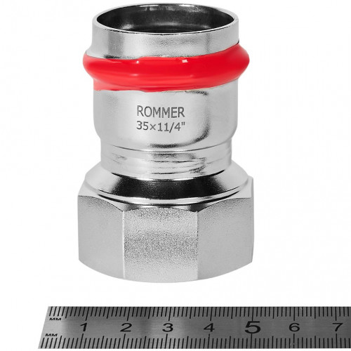 Переходник ROMMER ВПр-ВР 35 мм x 1 1/4" из нержавеющей стали, RSS-1022-035114
