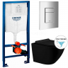 Инсталляция Grohe 38772001 + унитаз Ganzer GZ19221-C безободковый торнадо с сиденьем