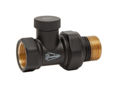 Клапан радиаторный запорный прямой Black 3/4", черный Arrowhead
