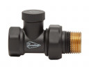 Клапан радиаторный запорный прямой Black 3/4", черный Arrowhead